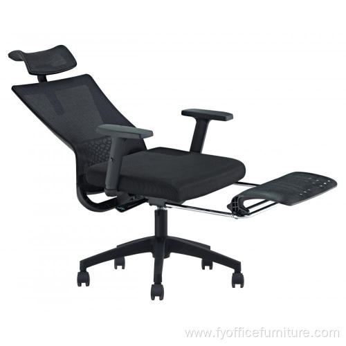 EX-factory price Ergonomic office mesh chair staff chair with footrest